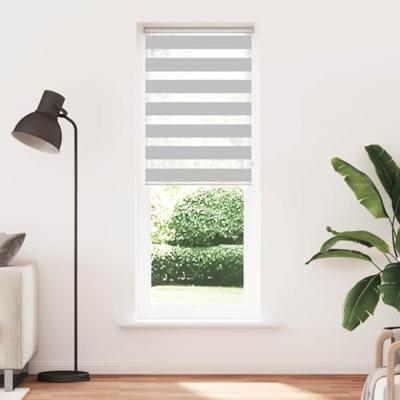 Zebra rolgordijn 85x230 cm stofbreedte 80,9 cm lichtgrijs