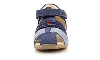 Leren sandalen jongensbaby Bigbazar 2 Iconique Biboo KICKERS® driekleurig blauw - thumbnail