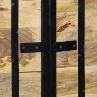 Hoofdeinde 140 cm massief hout mango en ijzer - thumbnail