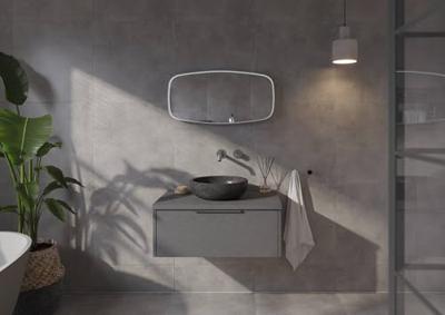 Saqu Nature Collection ronde waskom Ø 40x12 cm natuursteen zwart