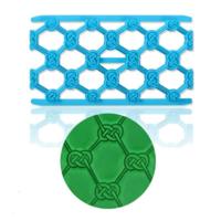 2 PC'S taart fondant gereedschap hartvormige Diamond textuur Plaid Overpass Quyi Seal afdrukken mal (8 woord snijden sterven 56001) - thumbnail