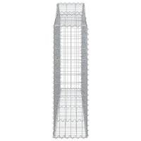 Schanskorf gewelfd 200x30x100/120 cm gegalvaniseerd ijzer - thumbnail