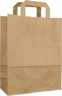 Papieren draagtas Bruin 22x10x28cm 50st