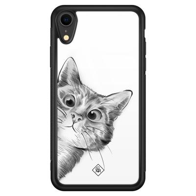 iPhone XR glazen hardcase - Peekaboo