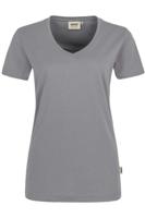 Hakro 181 Women's V-neck shirt MIKRALINAR® - Titanium - 5XL - thumbnail