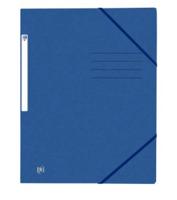 Elastomap oxford top file a4 3 kleppen 390gr blauw - thumbnail