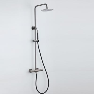 Opbouw Regendouche Set BWS Exclusive Pro Ronde Hoofddouche 20 cm Gunmetal