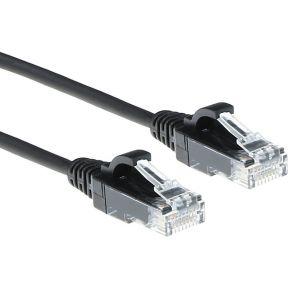 ACT DC9930 LSZH U/UTP CAT6 Datacenter Slimline Patchkabel Snagless | RJ45 Connectoren | Zwart | 15 cm