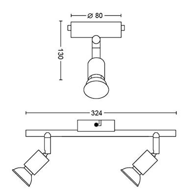 Philips Limbali 8719514465237 Plafondspot GU10 Zwart