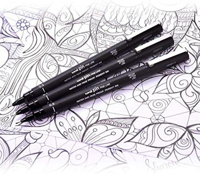 Fineliner uni-ball pin 0.5mm blauw | 12 stuks