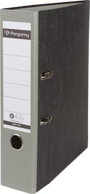 Pergamy ordner, voor ft A4, uit karton, rug van 8 cm, gewolkt grijs Pergamy ordner, voor ft A4, uit karton, rug van 8 cm, gewolkt grijs