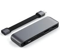 SATECHI USB-C Mobiel Pro SD Adapter Met USB-C PD Opladen, 4K HDMI, USB 3.0, Micro/SD Kaartlezers & 3.5mm Koptelefoon Aansluiting - M2/ M1 iPad Pro, M1 iPad Air, iPad Mini En Meer - thumbnail