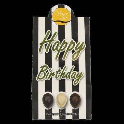 Voor Jou! Cadeau doos black & white happy birthday 100 Gram Voor Jou! Cadeau doos black & white happy birthday 100 Gram