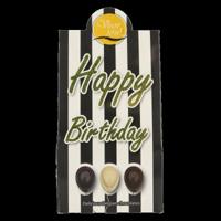 Voor Jou! Cadeau doos black & white happy birthday 100 Gram - thumbnail