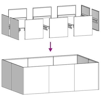 Plantenbak 120x80x40 cm staal antracietkleurig