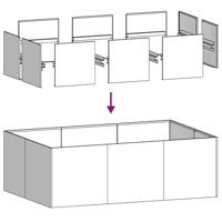 Plantenbak roestig 120x80x40 cm weervast staal - thumbnail