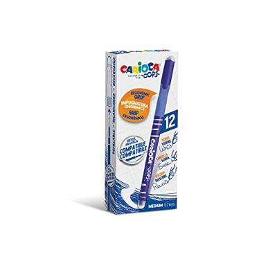 Carioca balpen Oops, medium, uitwisbaar, doos van 12 stuks, blauw