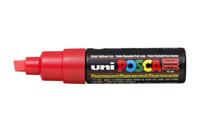 Uni-Posca Posca marker, afm pc-8k, lijndikte 8 mm, breed, fluo red, 1 stuk - thumbnail