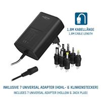 Ansmann 1201-0024 Stekkernetvoeding, instelbaar 12 V/DC, 9 V/DC, 7.5 V/DC, 6 V, 4.5 V/DC, 3 V 1500 mA 18 W - thumbnail
