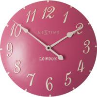 NeXtime klok 3084rz london arabic, ø34.5 cm, wall, pink/ white - thumbnail