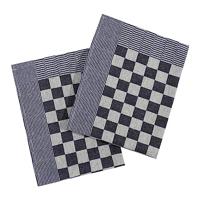 Keukendoeken 10 st 50x70 cm katoen blauw en wit - thumbnail