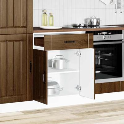 Keuken onderkast Lucca bewerkt hout bruin eikenkleur Keuken onderkast Lucca bewerkt hout bruin eikenkleur