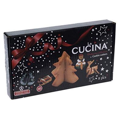 La Cucina Uitsteekvormenset 3d kerstkoekjes, 8dlg. La Cucina Uitsteekvormenset 3d kerstkoekjes, 8dlg.