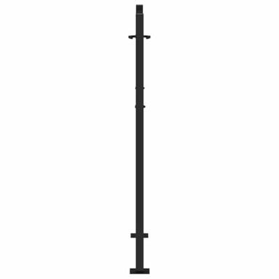 Poort met bladontwerp 100x125 cm staal zwart