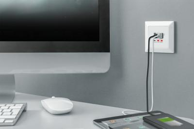 Digitus DA-70618 USB-laadbus Met USB Wit