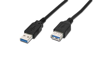 Digitus AK-300203-030-S USB-kabel USB 3.2 Gen1 (USB 3.0 / USB 3.1 Gen1) USB-A stekker, USB-A bus 3.00 m Zwart