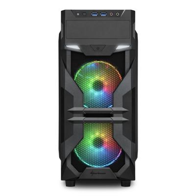 Sharkoon Sharkoon VG7-W RGB - Tower - ATX - Seitenteil mit Fenster (Acryl) Midi-tower PC-behuizing Zwart