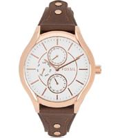 Horlogeband Fossil BQ3065 Onderliggend Leder Bruin 18mm - thumbnail