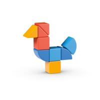 Magnetische blokken - GEOMAG - Magicube 208 - 9 stuks - Verschillende vormen - Dieren - Gerecycled plastic - thumbnail
