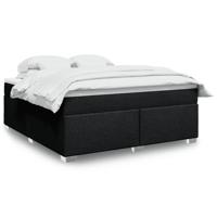 Boxspring met matras stof zwart 180x200 cm - thumbnail