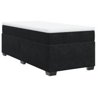 Boxspring met matras fluweel zwart 90x190 cm - thumbnail