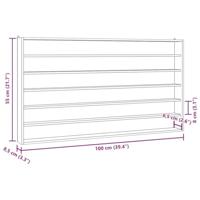 Wandkast met 6 schappen 100x8,5x55 cm - thumbnail