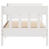 Bedframe zonder matras massief grenenhout wit 75x190 cm - thumbnail