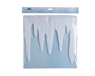 Pegelrand polyester l200 cm wit kerstslinger Decoris - Decoris