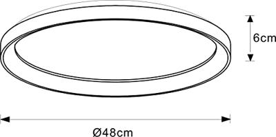Lucide VIDAL - Plafonnière - Ø 48 cm - LED Dimb. - 1x38W 2700K - Mat Goud / Messing