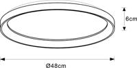 Lucide VIDAL - Plafonnière - Ø 48 cm - LED Dimb. - 1x38W 2700K - Mat Goud / Messing - thumbnail