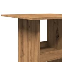 Bartafel met opbergruimte 60x60x102 cm hout artisanaal eiken - thumbnail
