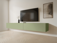 Tv-meubel KINGSTON 2 klapdeuren 210 cm avocado - thumbnail