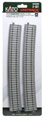 H0 Kato Unitrack 2-321 Gebogen rails 4 stuk(s)