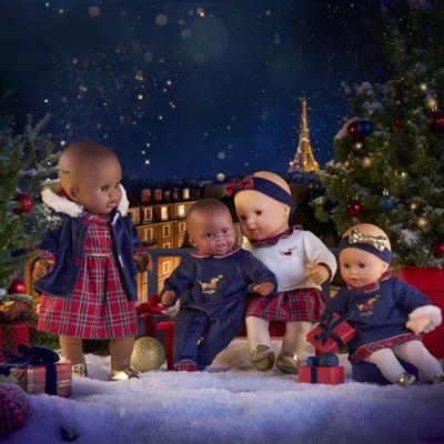 Baby knuffel Margaux COROLLE in feeststemming COROLLE marineblauw