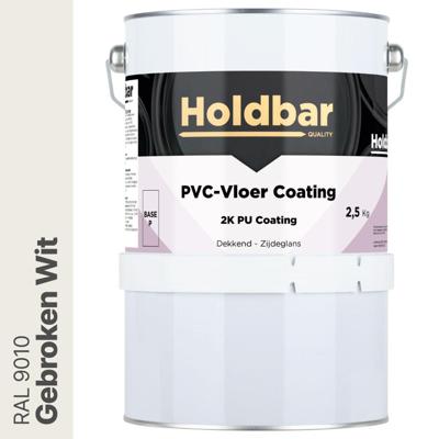 Holdbar PVC-Vloer Coating Gebroken Wit (RAL 9010) 2,5 Kg