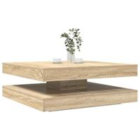 Salontafel 360 graden draaibaar 90x90x34,5 cm sonoma eikenkleur - thumbnail