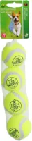 Boon hondenspeelgoed tennisbal squeak s geel net a 4 stuks - thumbnail