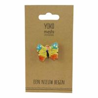 Vlinder Keramiek Multicolor (3 cm) - thumbnail