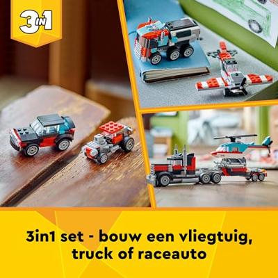 LEGO Creator 3-in-1 truck met helikopter 31146 - thumbnail