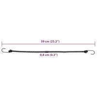 VidaXL Spanelastieken met reflecterende strips en haken 25 stuks 59 cm - thumbnail